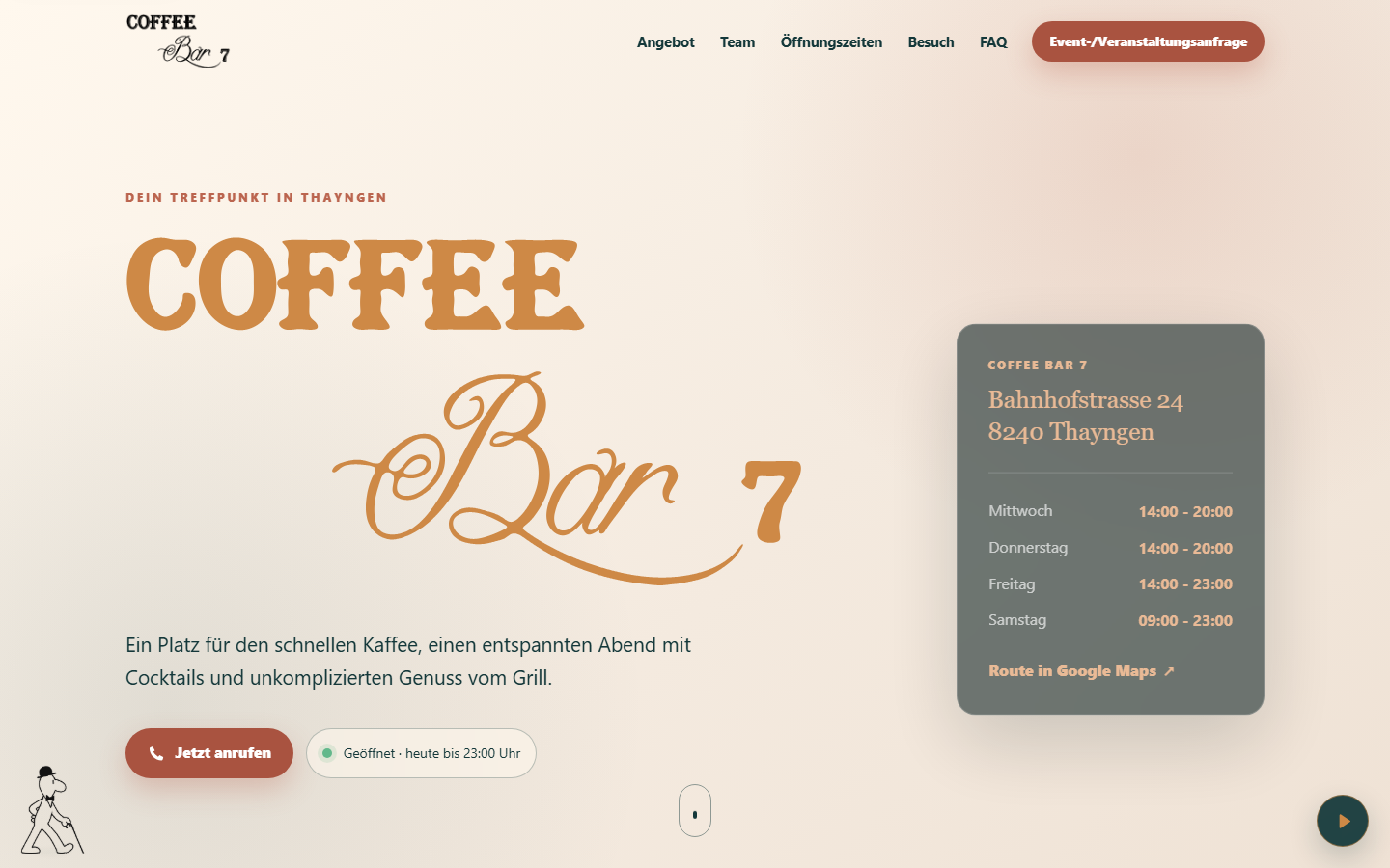 Startseite von Coffee Bar 7